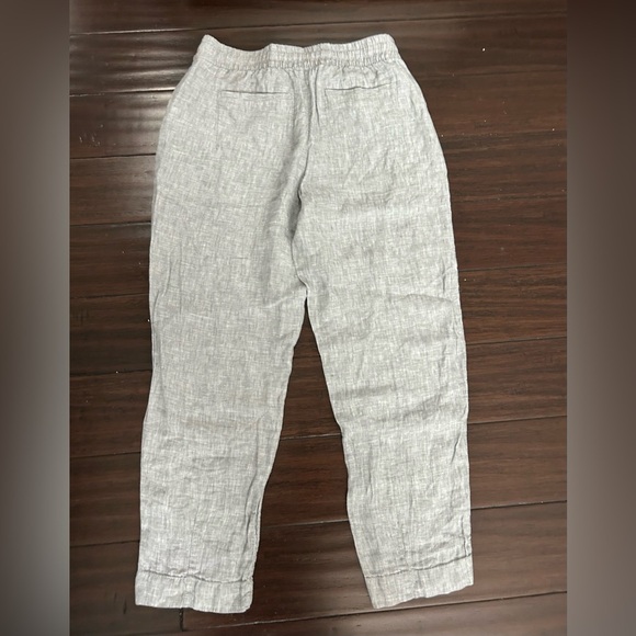 Athleta Cabo 100% Linen Jogger pants in a light gray M - Picture 2 of 6
